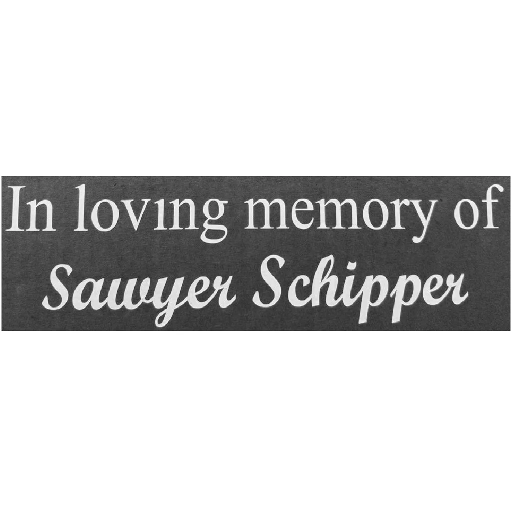 "In Loving Memory" Vinyl Stencil