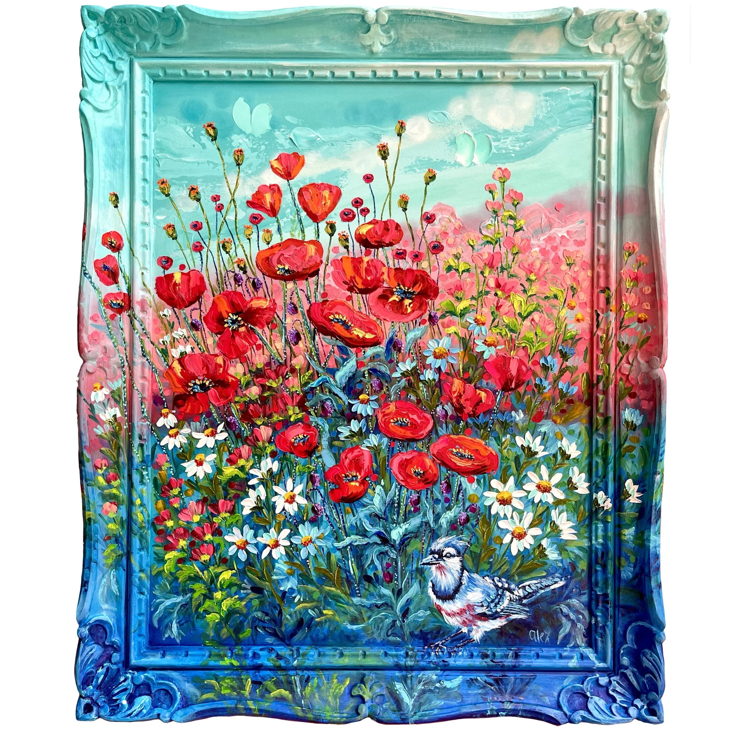 Heureux geai bleu