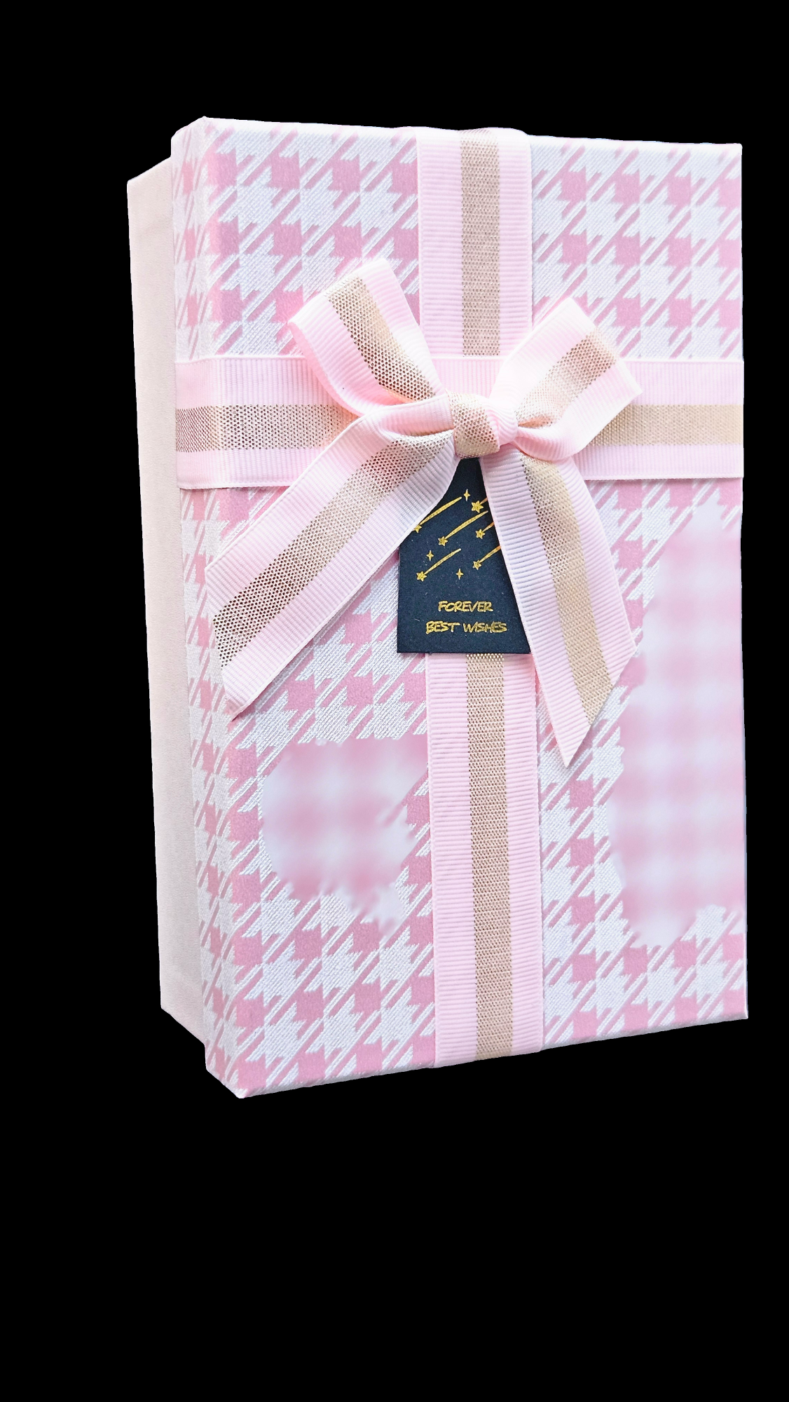 Pink gift box with heart shape chocolates for sale on Flower Power Studio website