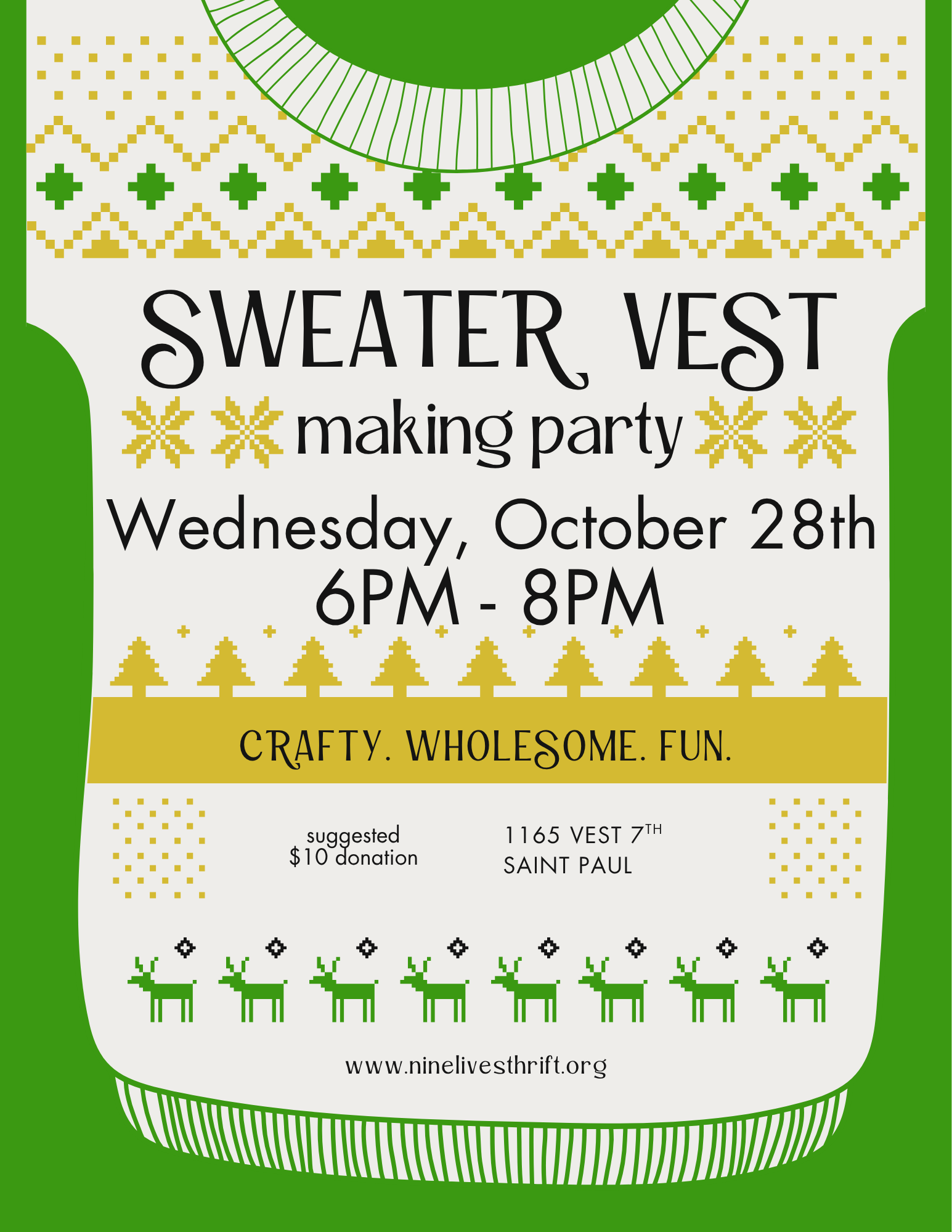 Sweater vest making party!