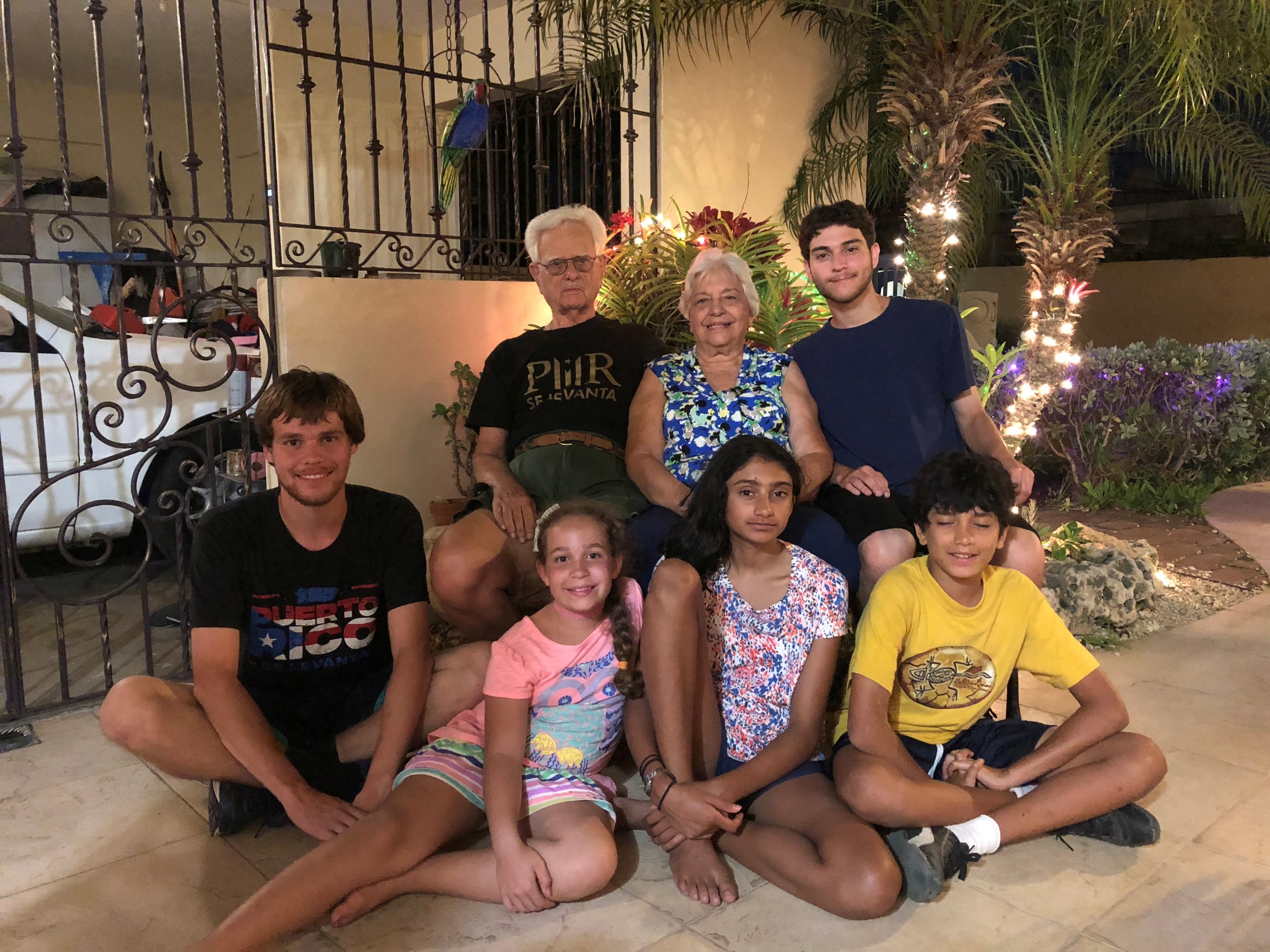 Juan Miguel, Tere, and their grandchildren, 2018