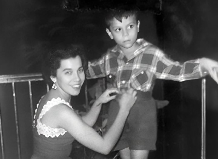 Tere with young Oscar