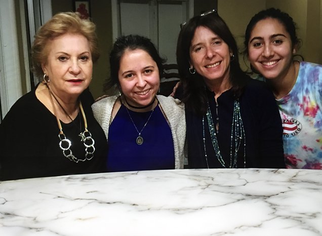 Juanita with Mari Tere, Paula, Raquel
