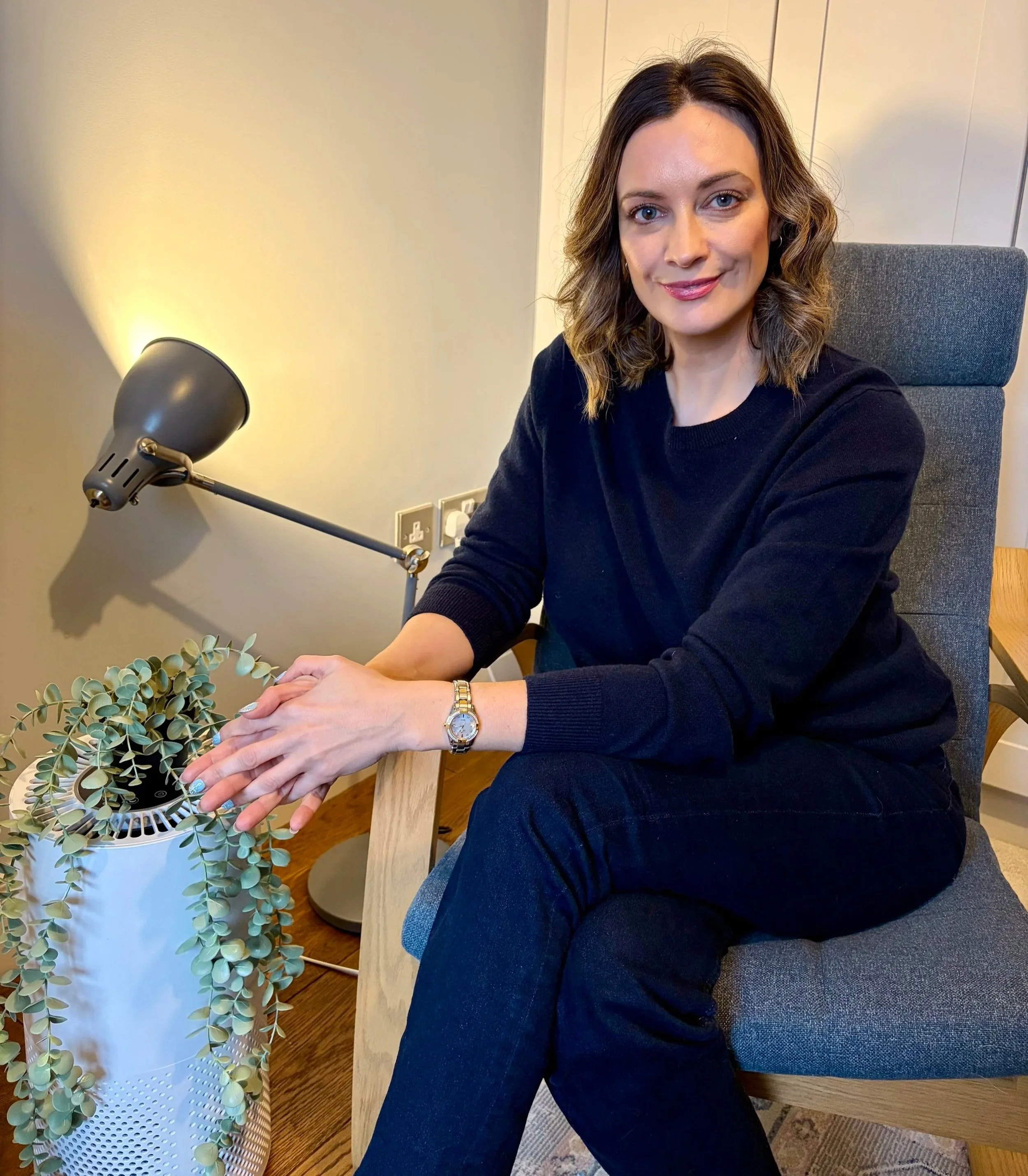 Therapist in her therapy practice in Blackrock, South Dublin.