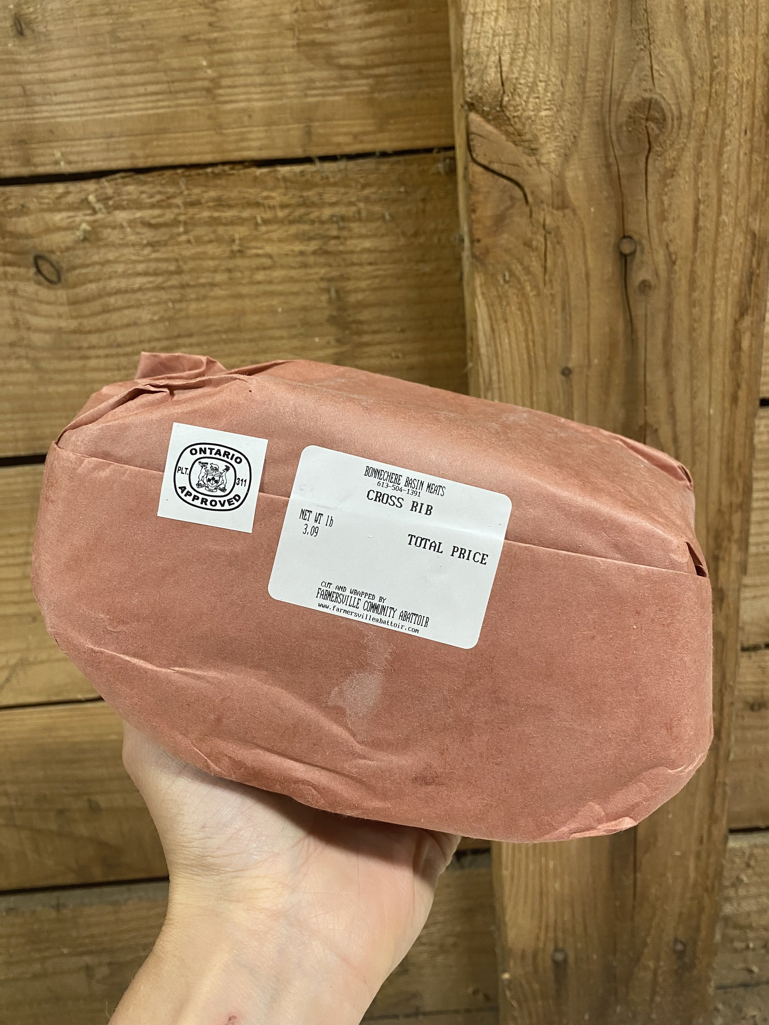 Cross rib roast