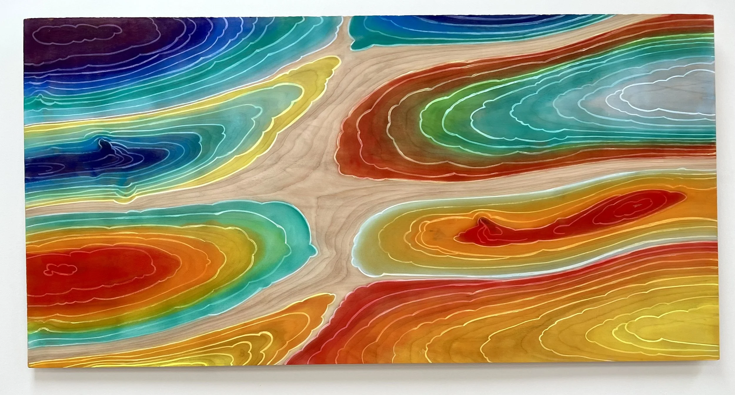 pan pastel on wooden panel, 2'x4'