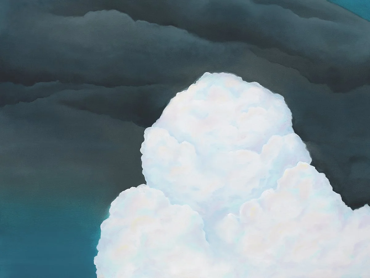 "Between Heaven and Earth" panel 2; oil on canvas; 90" x 40"