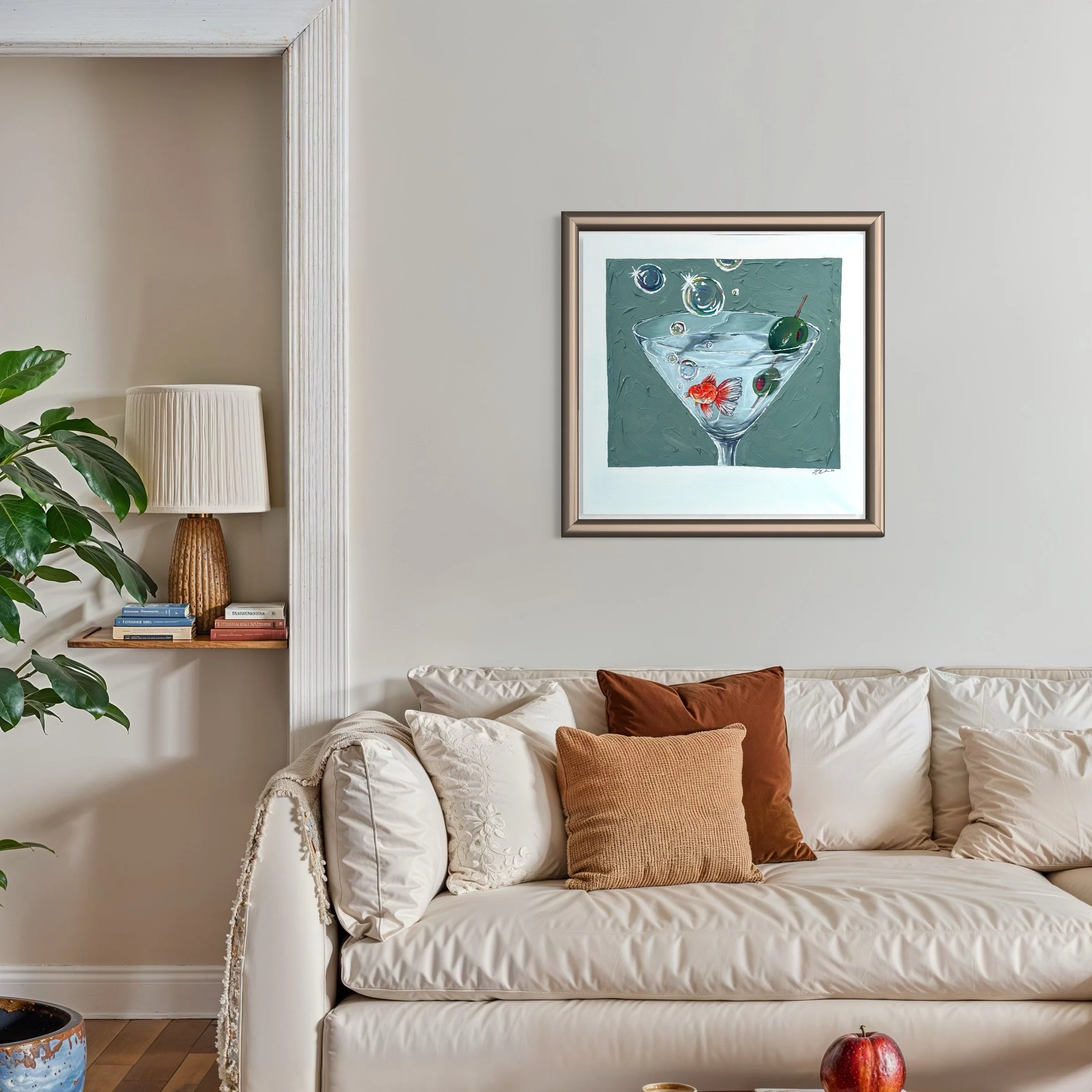 Goldfish Martini Print