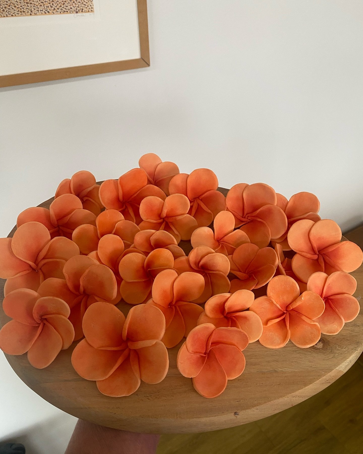 A collection of fondant frangipani ❤️❤️