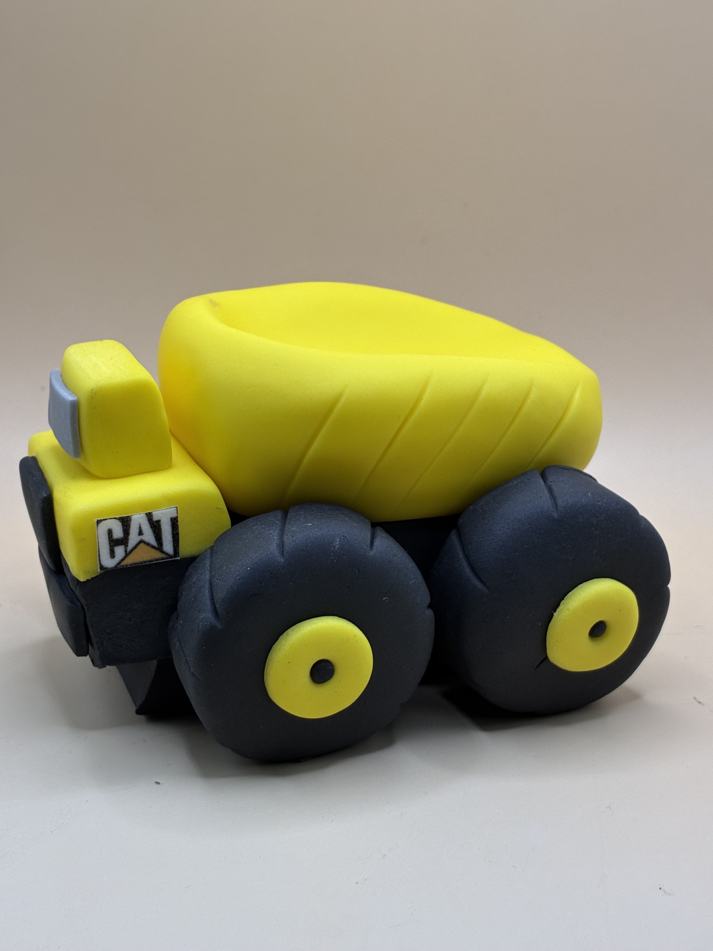 dump truck cake topper, fondant dump truck