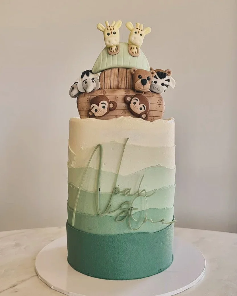 Animal boat, noahs arc cake topper, noahs arc fondant, animal boat cake topper, animal cake