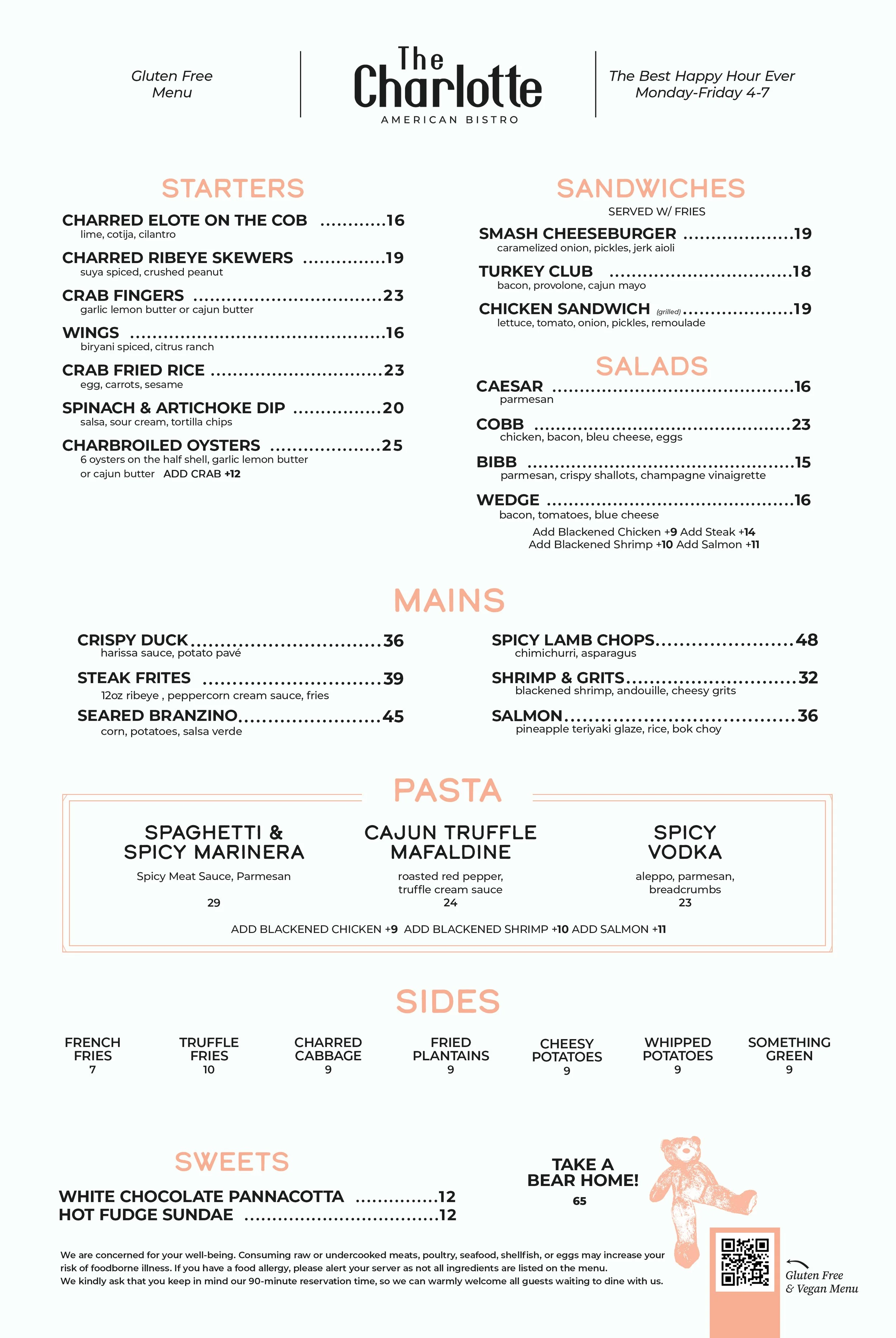 Menu | Explore Our Menu - Reserve Today — The Charlotte