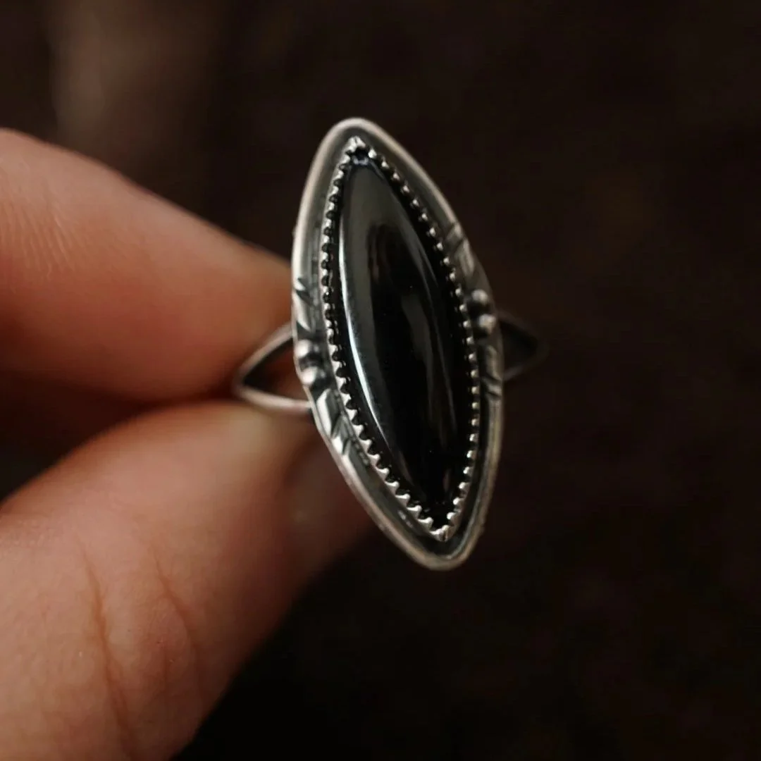 Black onyx marquise - MADE TO ORDER
