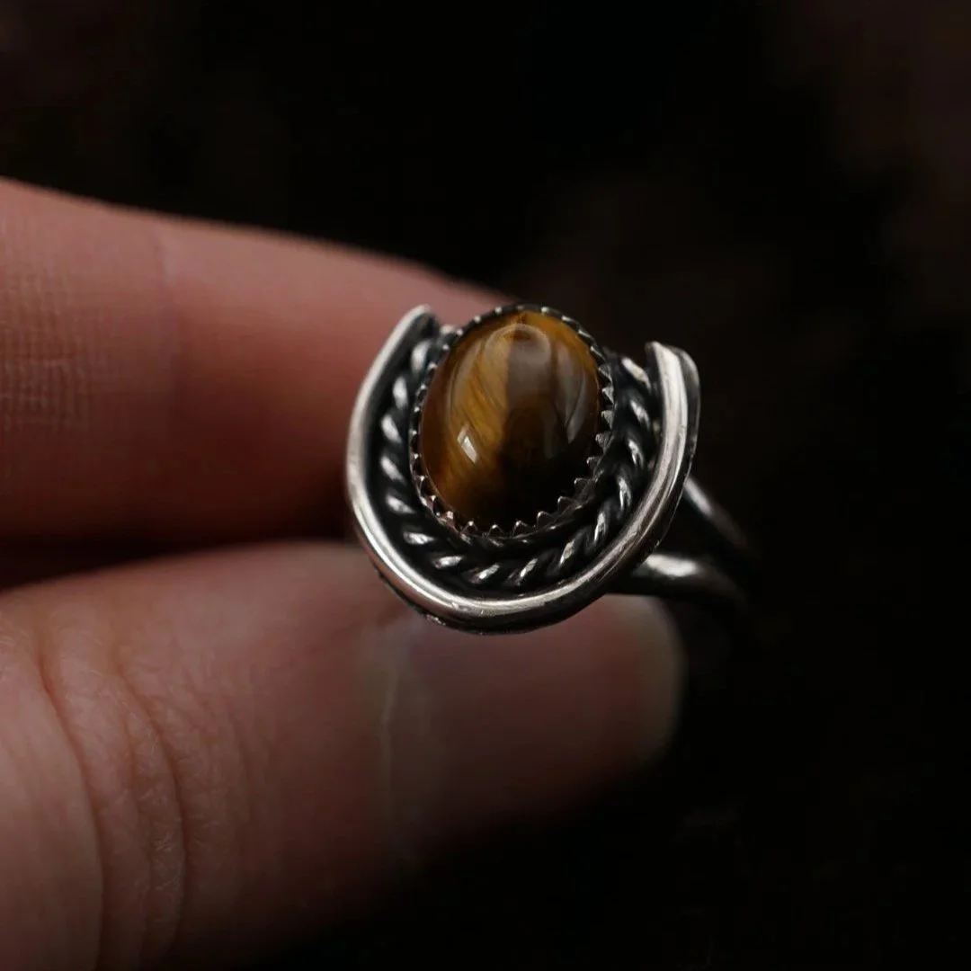 Tigers eye ring - size 8