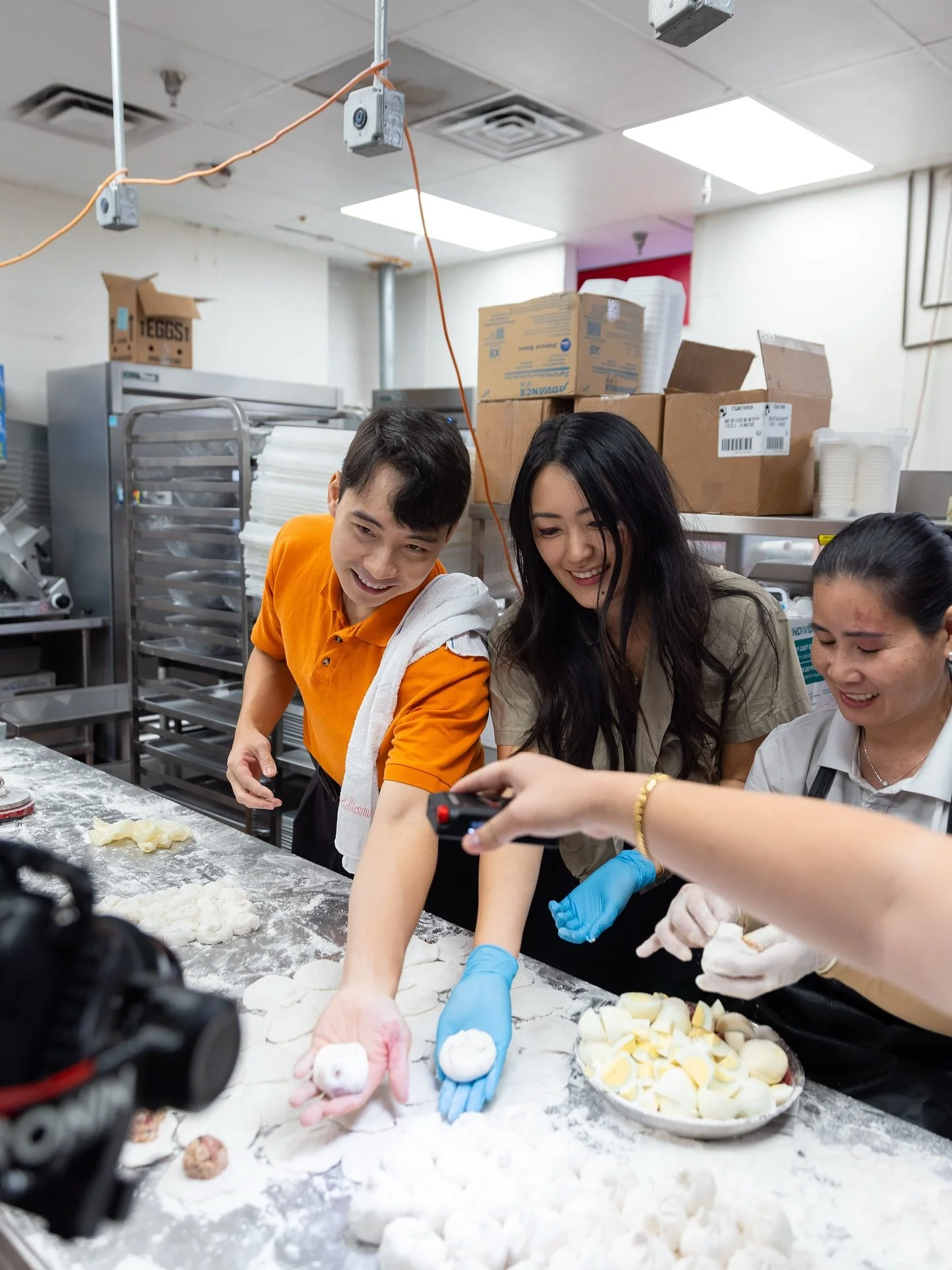 So honored to have @mrnigelng aka Uncle Roger try our b&aacute;nh baos! 🥢
He even went into the kitchen to try and showcase his skills 😏
How do you think he did?