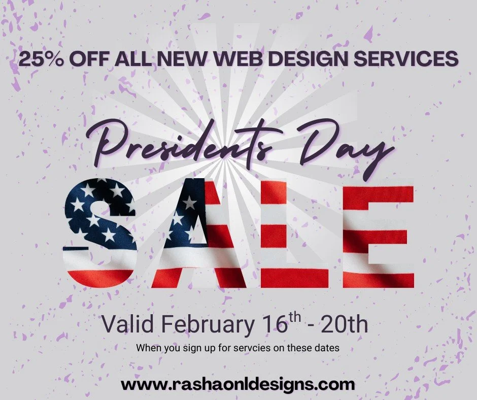 Schedule your webdesign consultation today. #presidentsdaysale #websitedesign