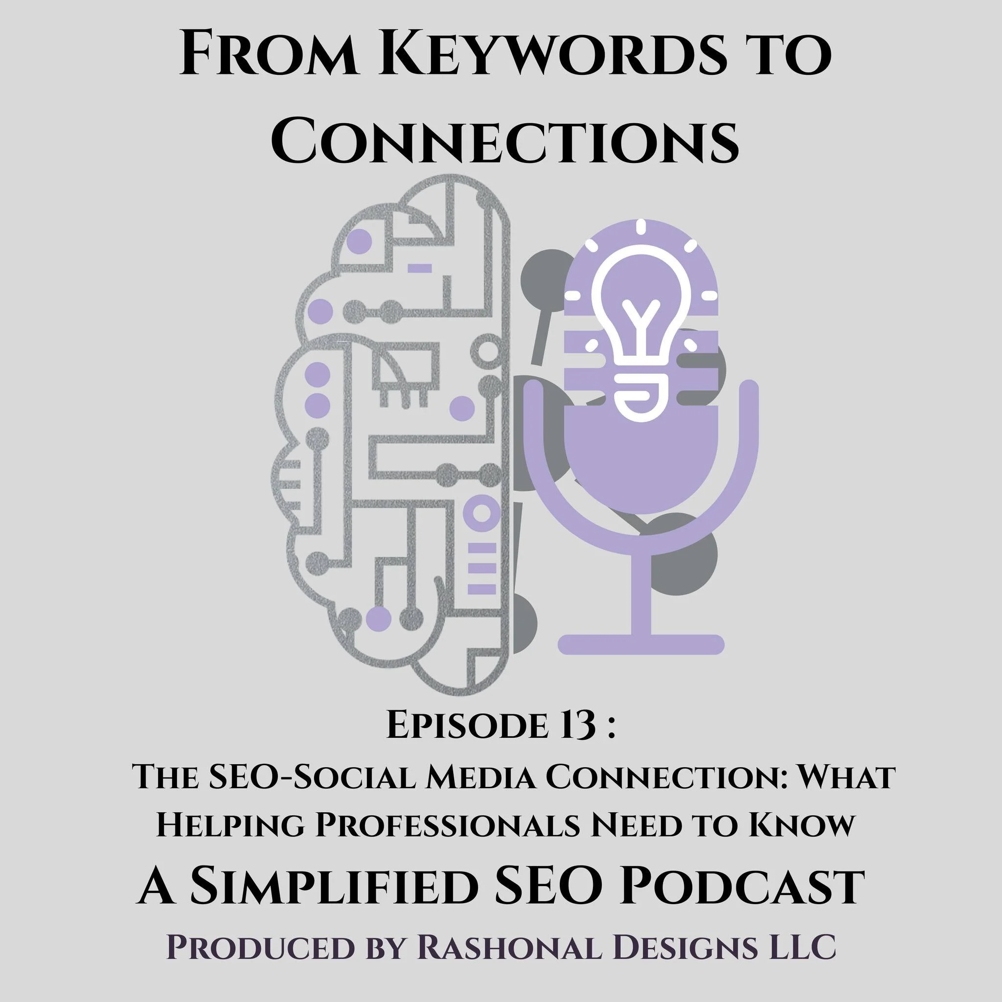 Listen to Episode 13 today. See how SEO and Social Media work hand in hand.  Use the link in our bio to From Keywords to Connections on Spotify.