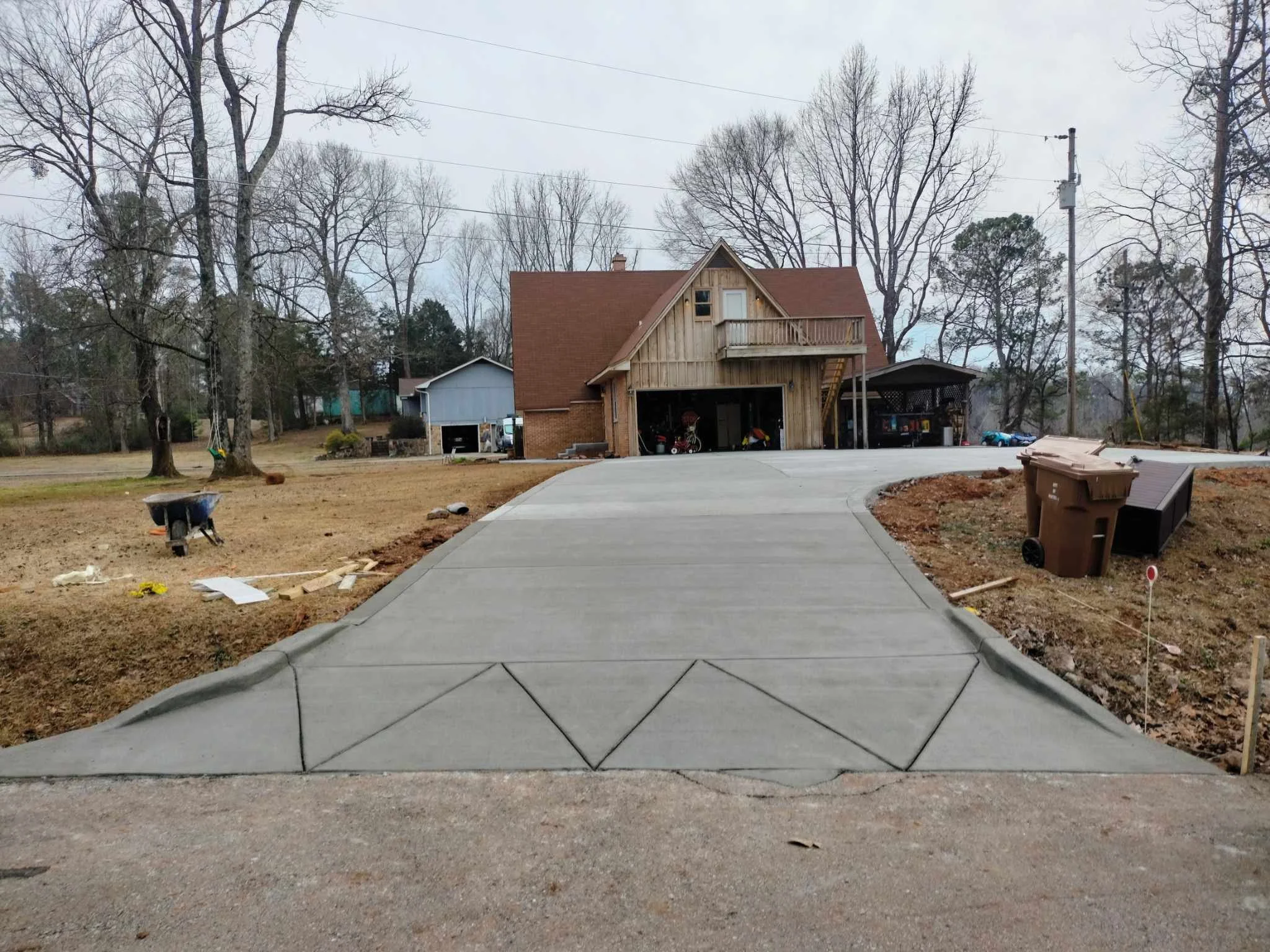 New driveway installing