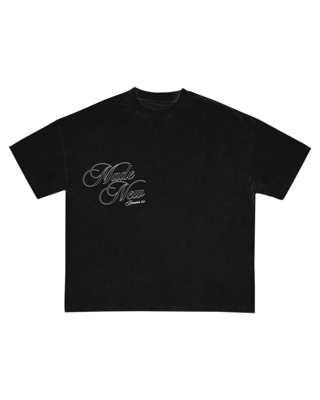 'Made New - Script' Template (White)