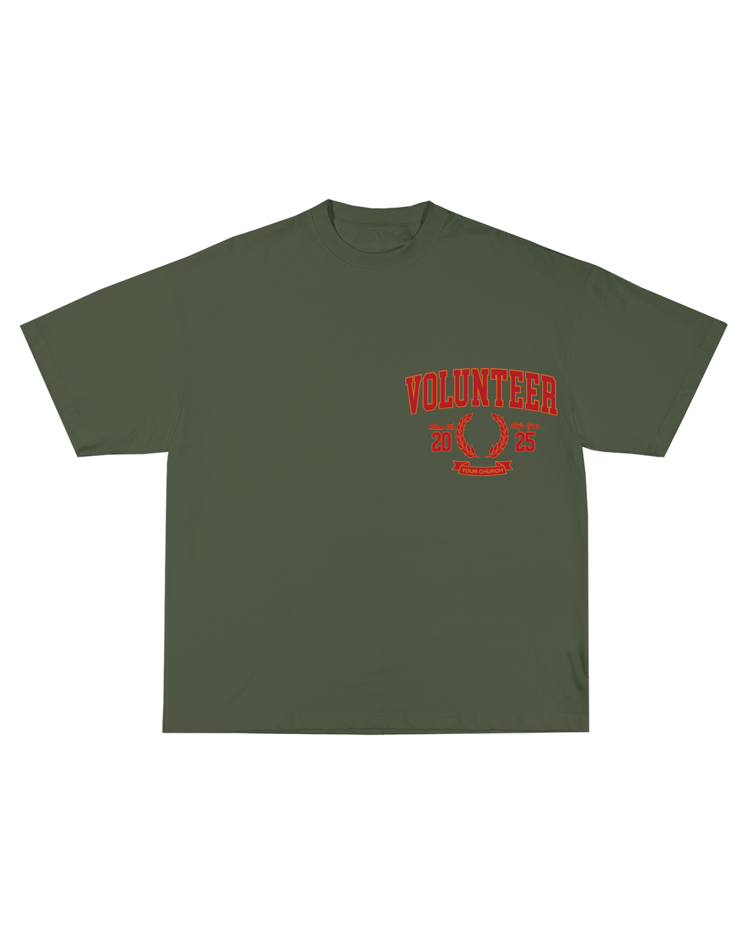 'Volunteer 1' Template (Red)