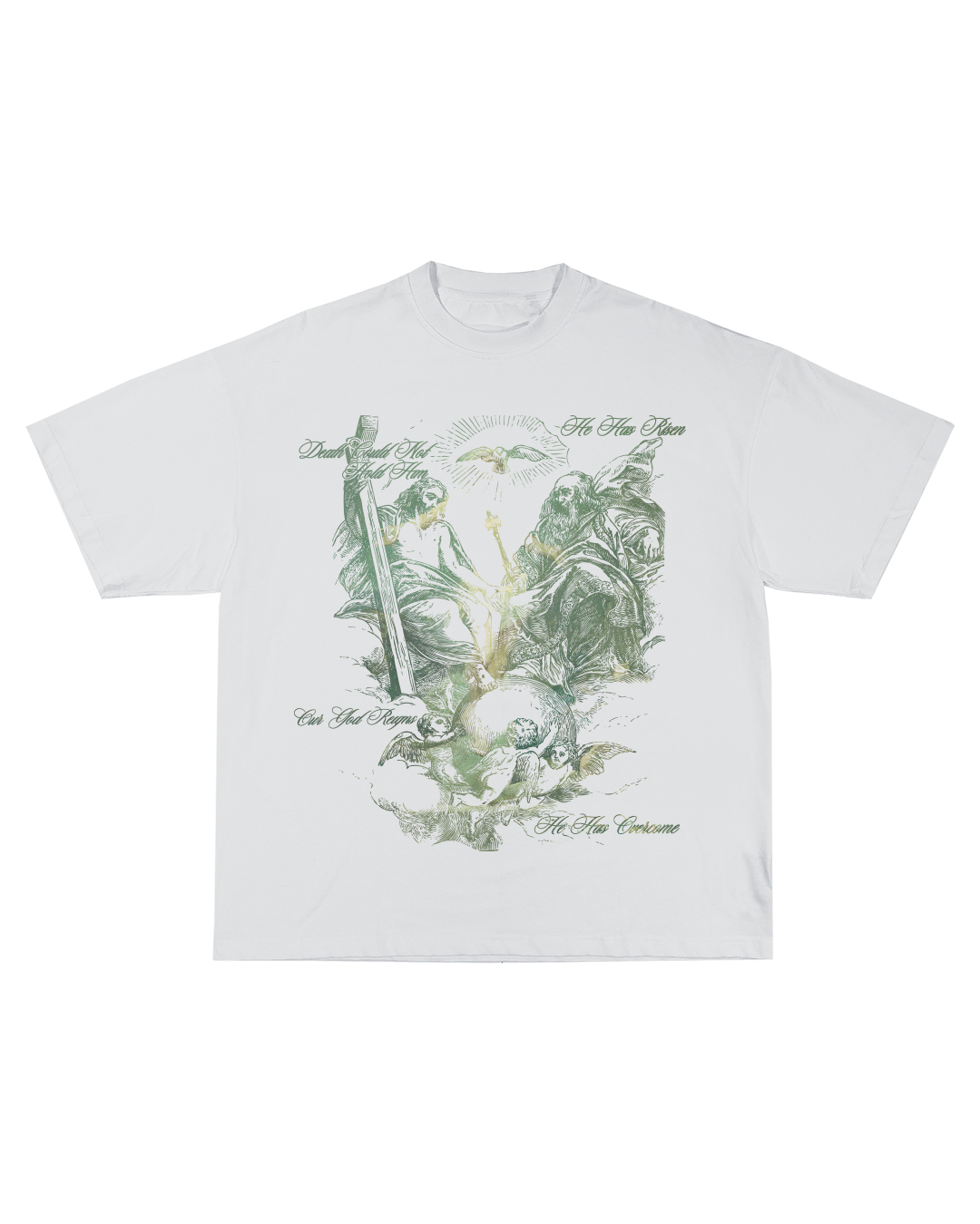 'He Has Risen' Template (Blue & Green)