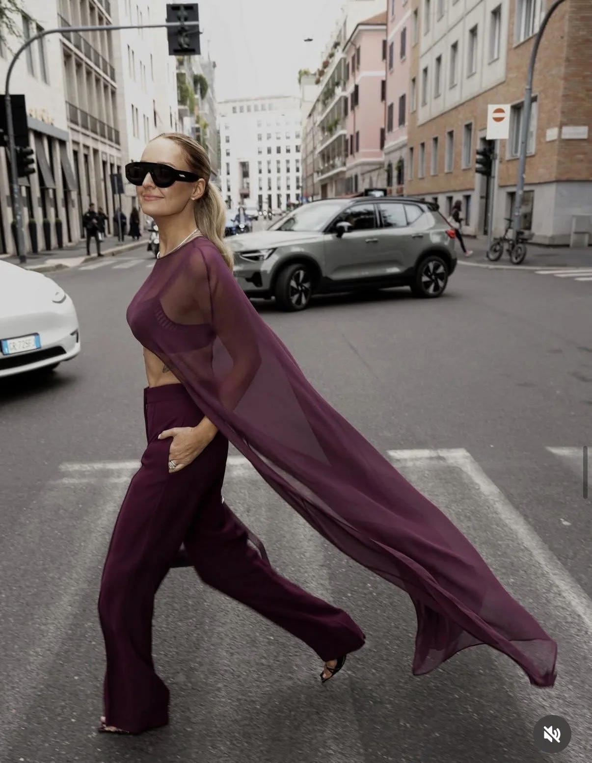 Styled by Virginia owner, Virginia Bundy in Italy fashion week for Jill Sanders