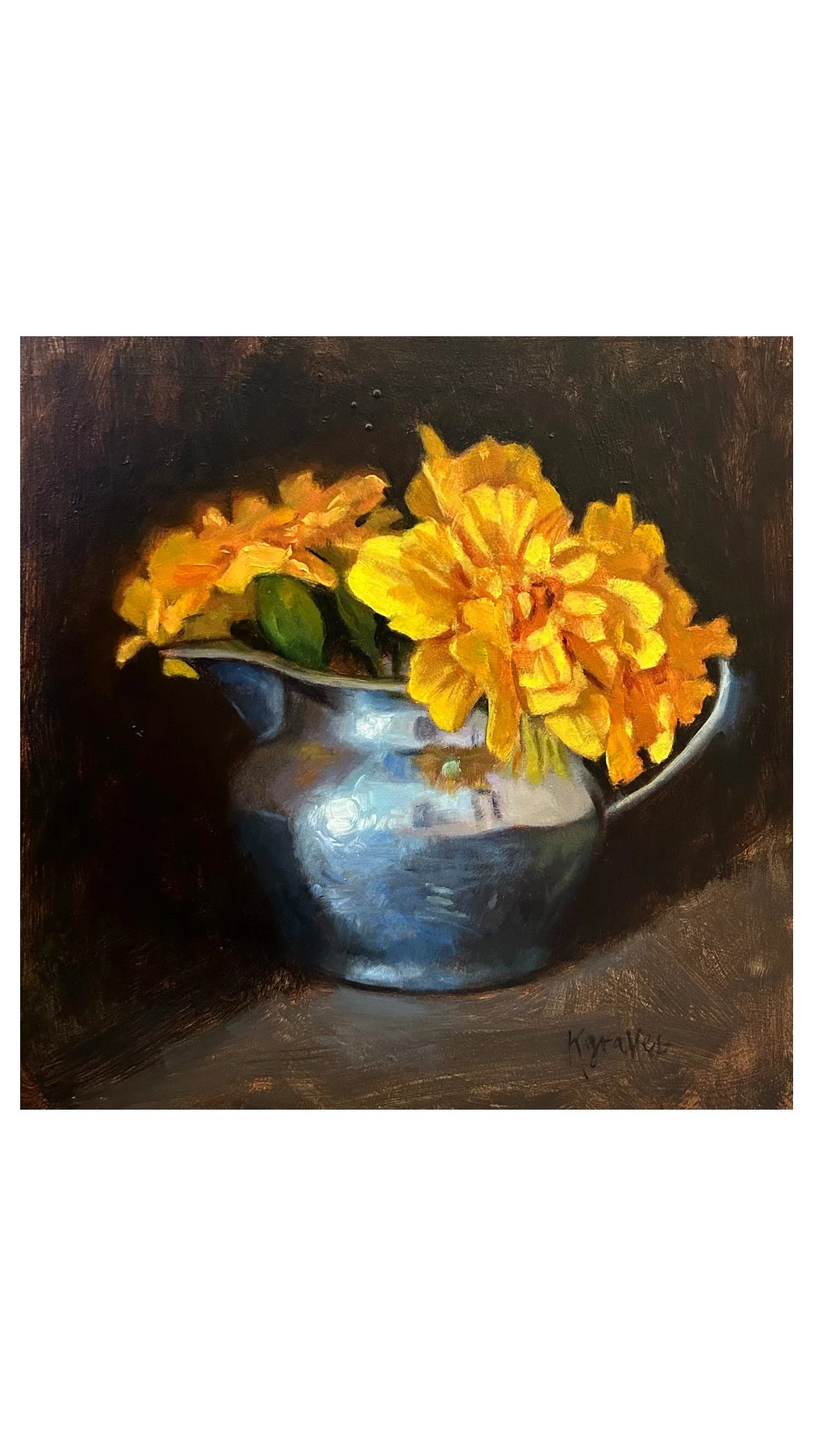 Marigolds In Silver