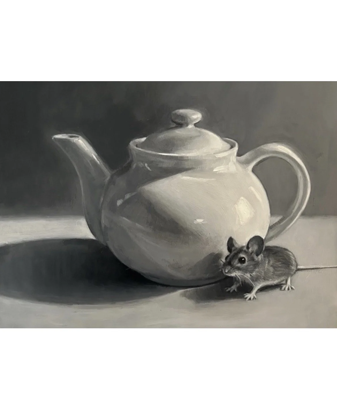 Black & White Mouse & Teapot 5x7