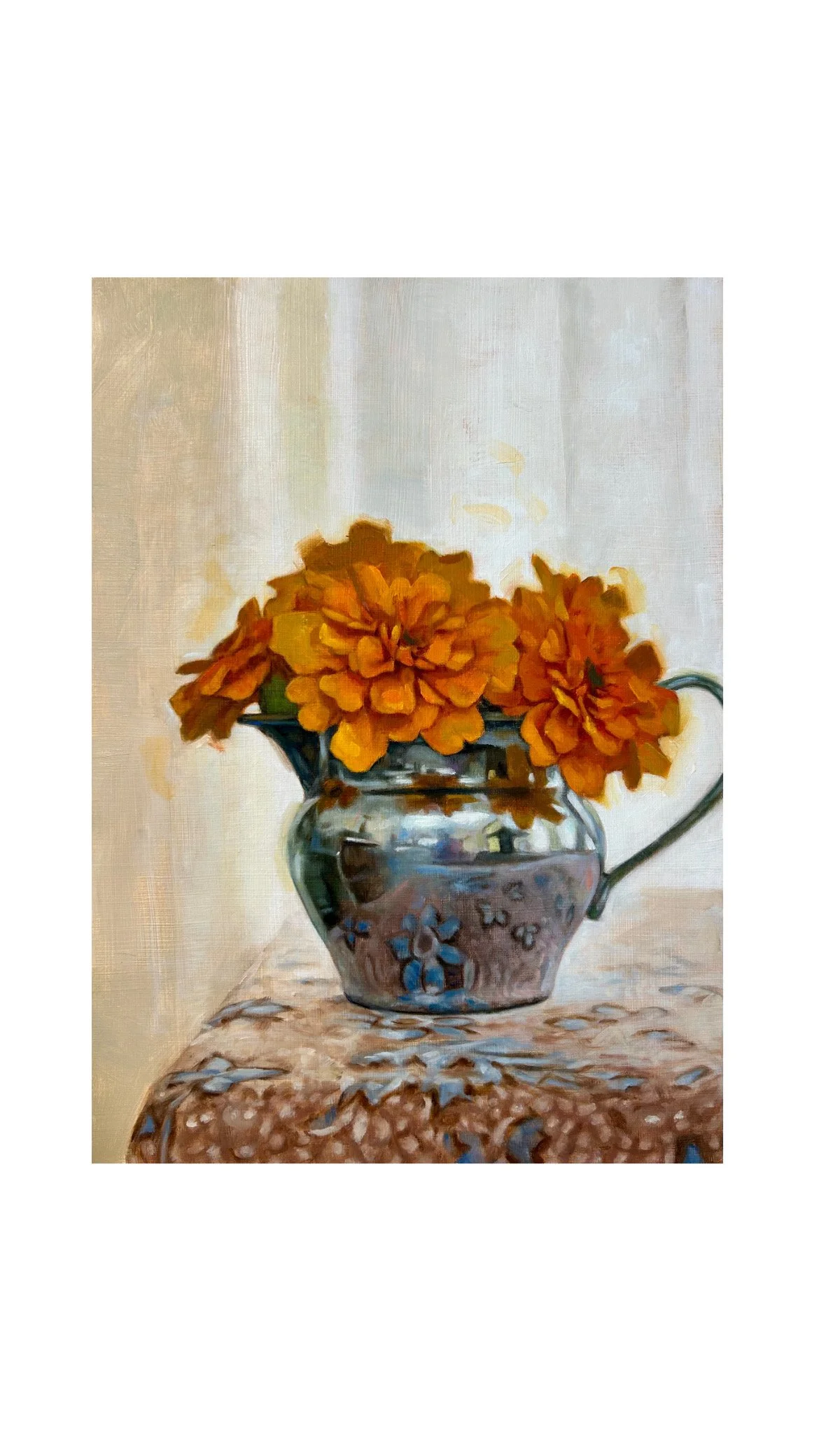 Marigolds In Silver