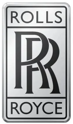 silver and black logo for Rolls-Royce