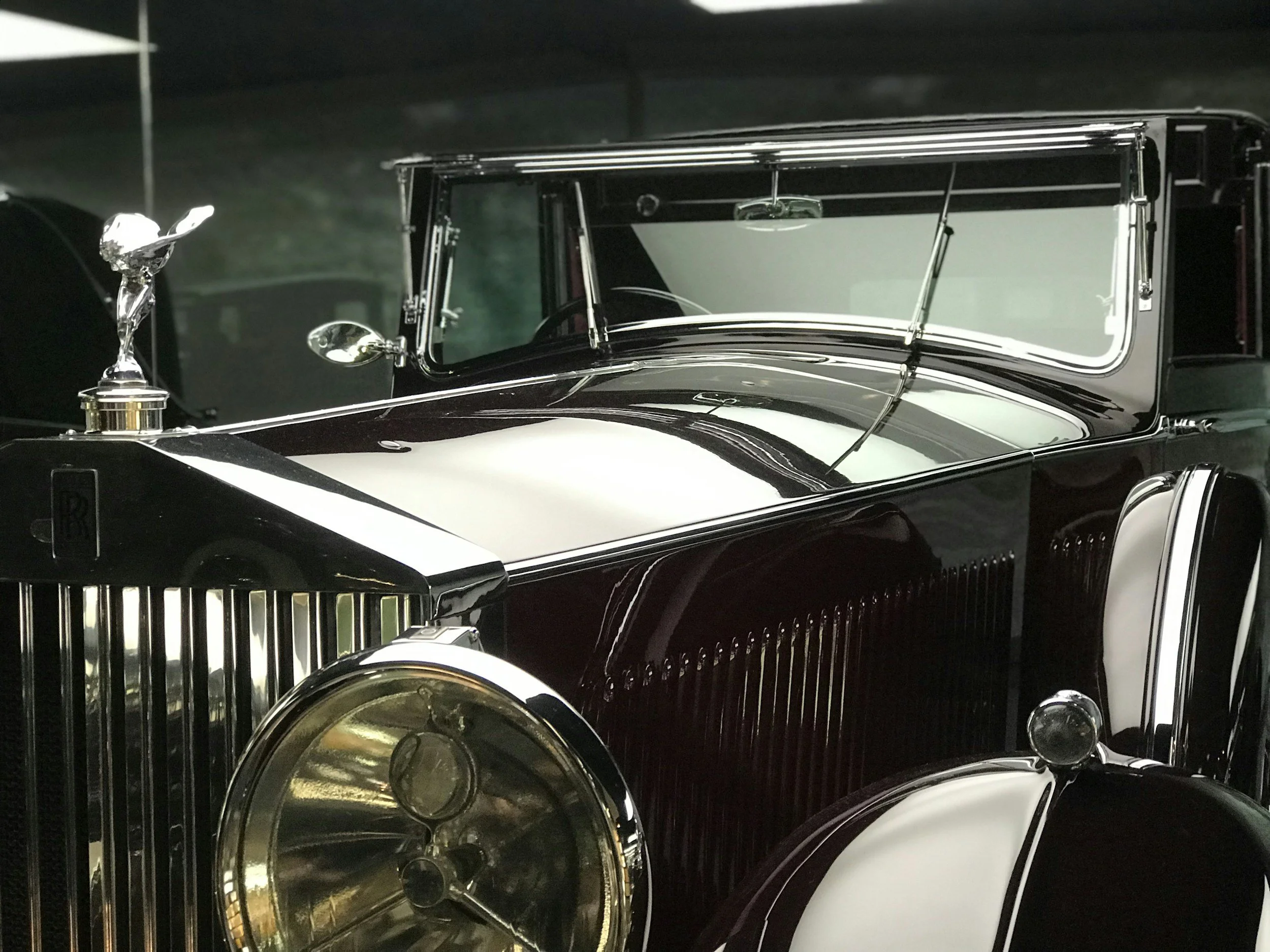 old classic car from 20's in museum