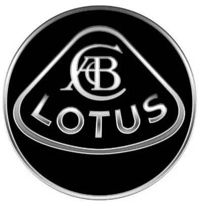 black and white logo in circle for lotus