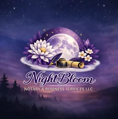purple flowers and background logo sky and trees