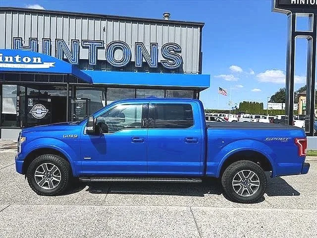 2015 ford f-150 blue crew cab running boards