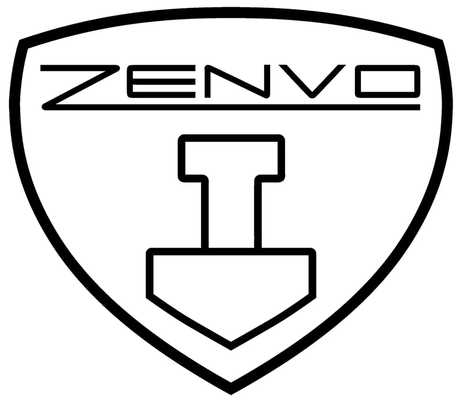 black and white logo design for Zenvo supercars