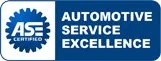 Automotive Service Certification badge with 'Excellence'