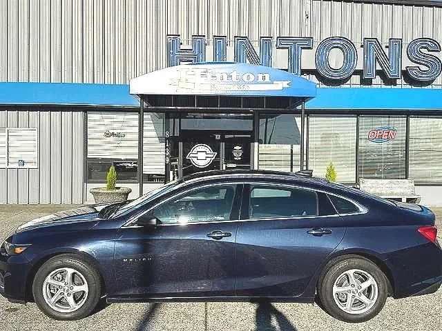 blue 4 door car chevy malibu ls