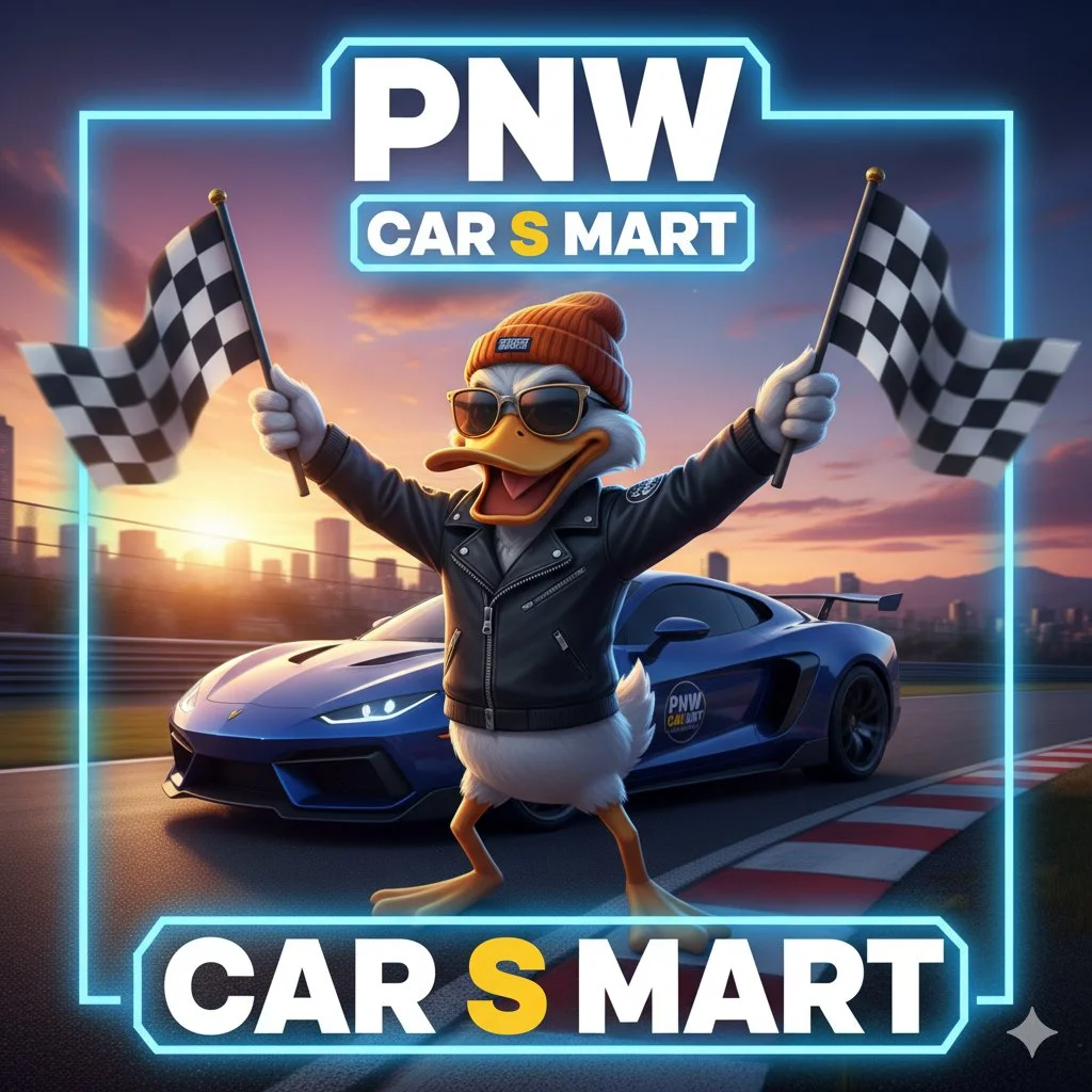 STYLZ, MASCOT DUCK HOLDING UP RACING FLAGS BLACK AND WHITE CHECKERED FLAGS