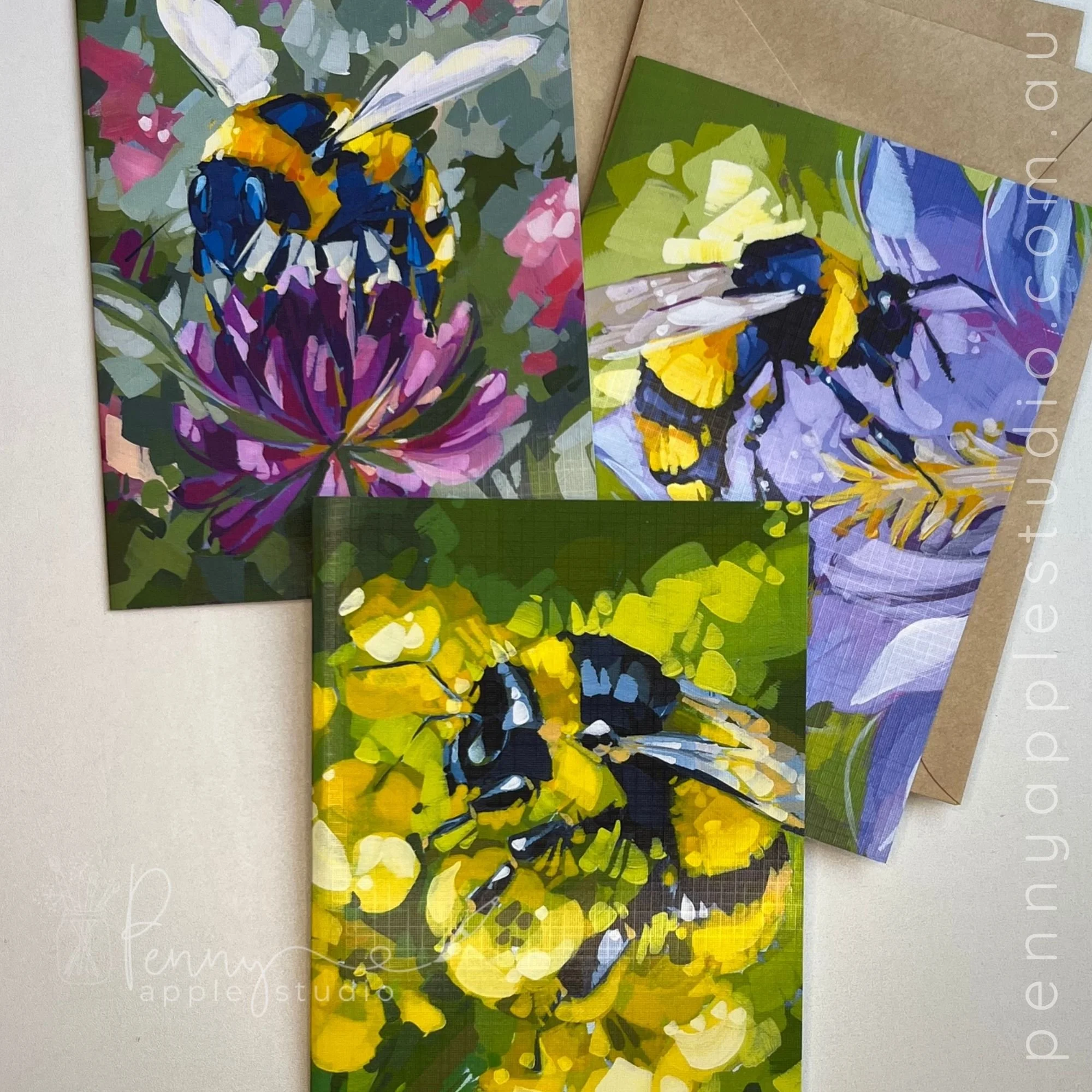 Bees & Flowers – Studio Notecard Set of 6.jpg