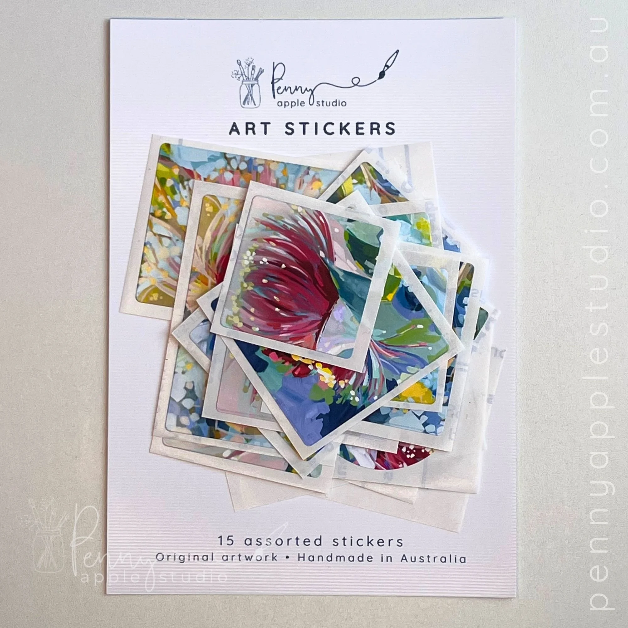 Australian Gumflowers – Art Sticker Pack (15)