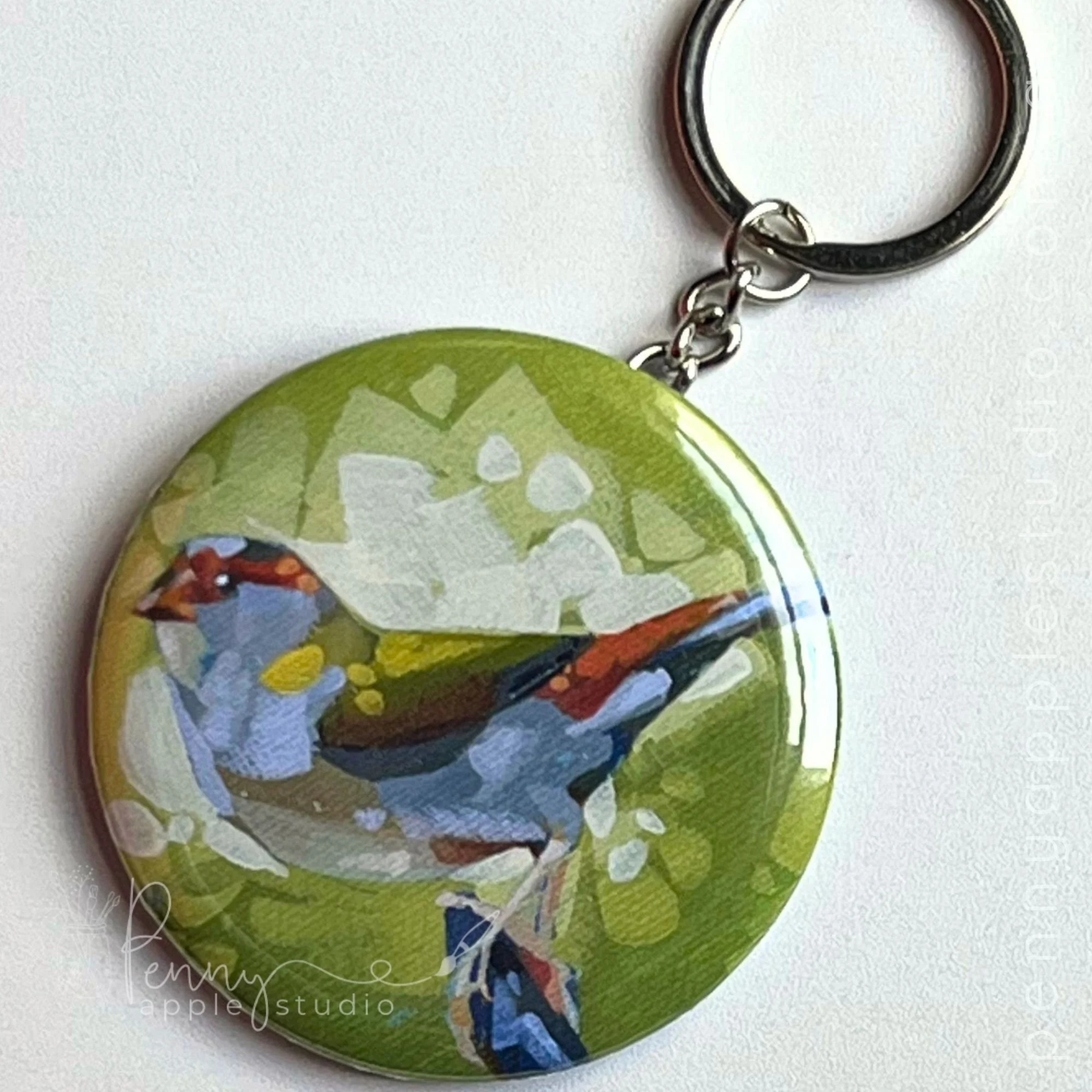 Red Browed Finch â€“ Art Keyring (58 mm).jpg