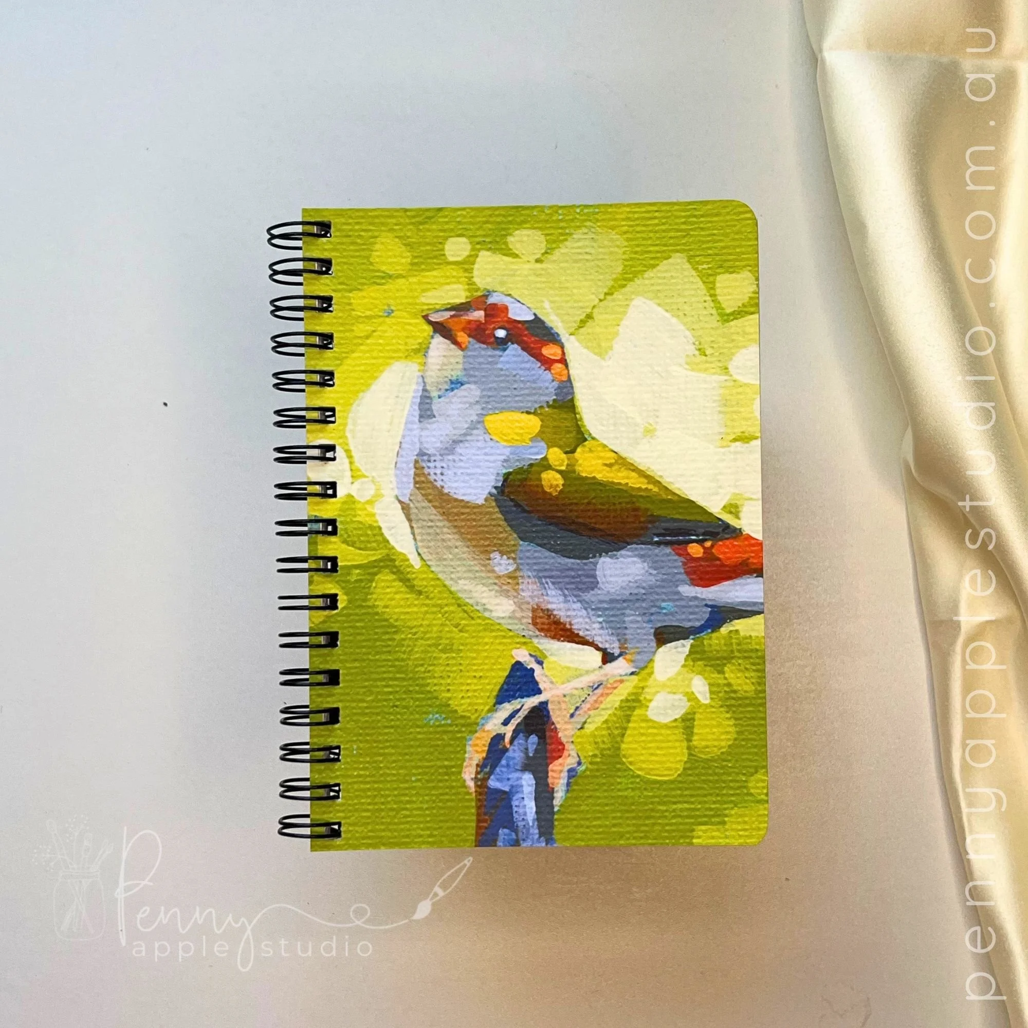 Red Browed Finch – Wire-Bound Notebook