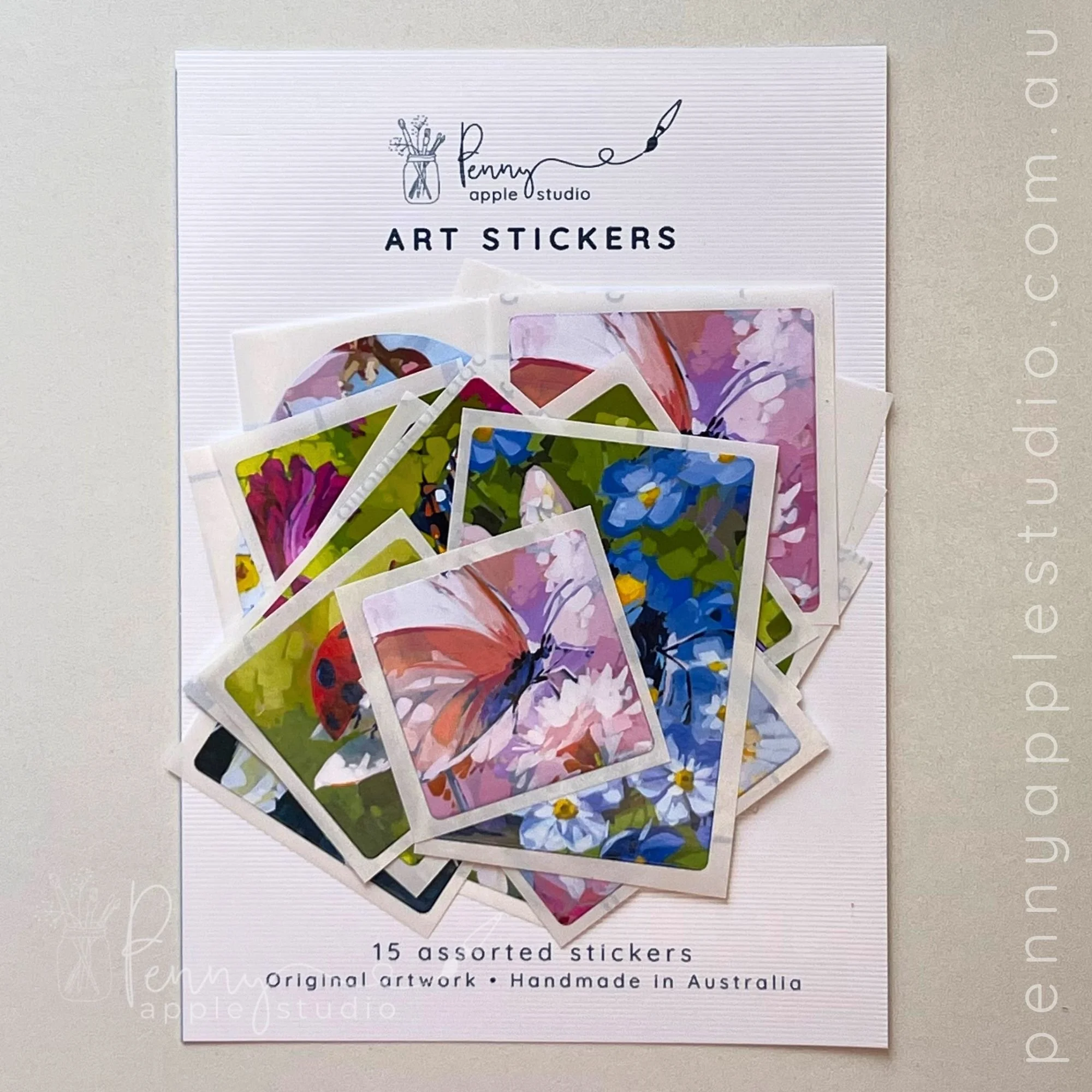 Bugs & Butterflies – Art Sticker Pack (15)
