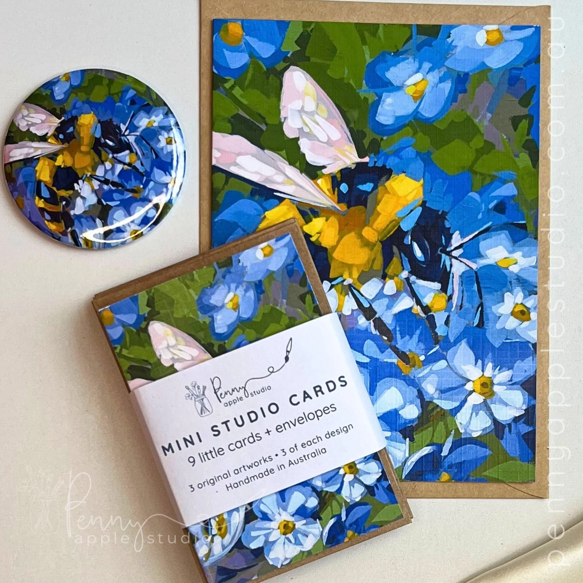 Expressive chicken in a teacup by penny apple studio