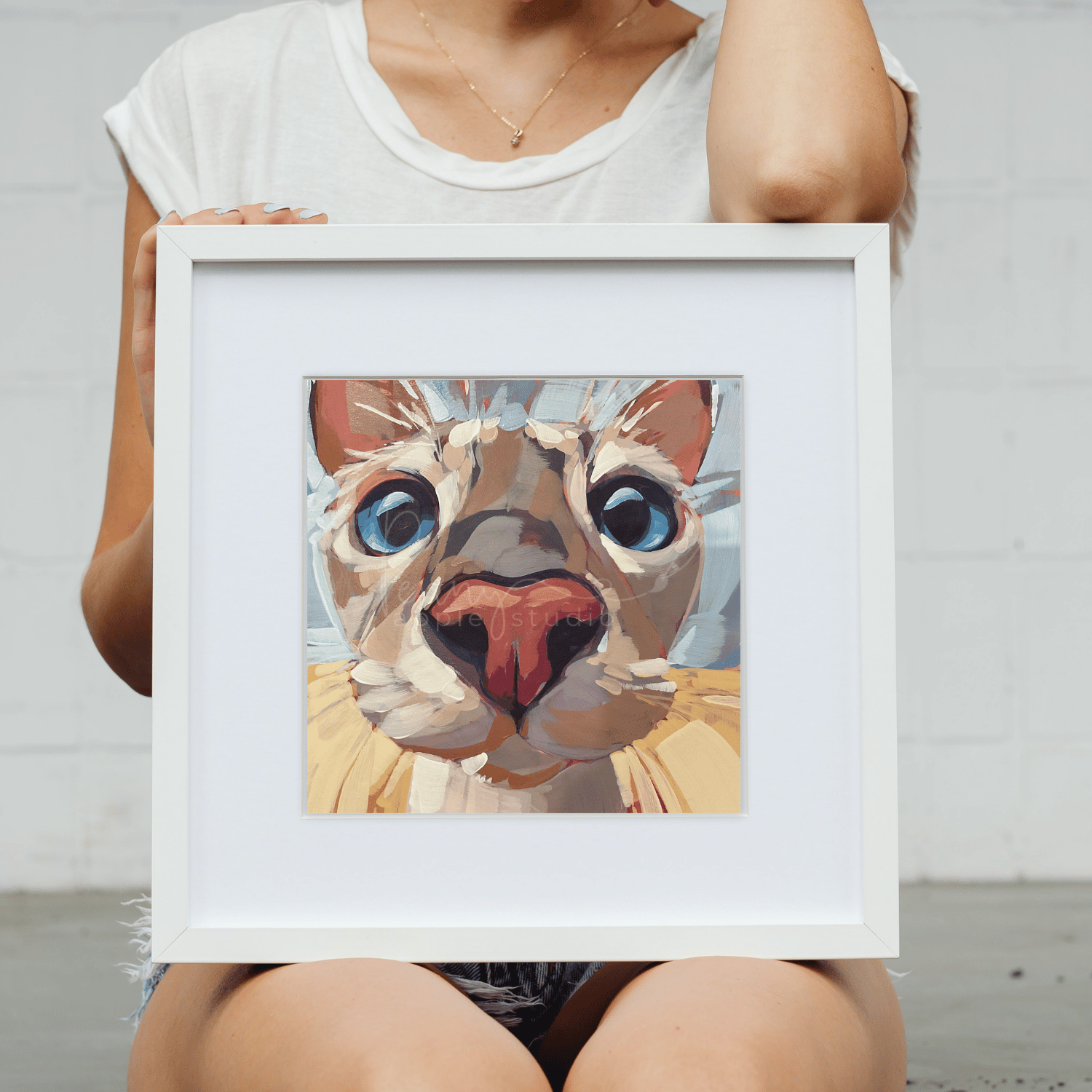 Olive Kit Cat Fine Art Print - Penny Apple Studio (26).png