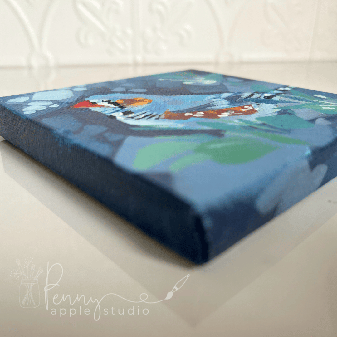 Bird Canvases Penny Apple Studio - Zebra Finch.png