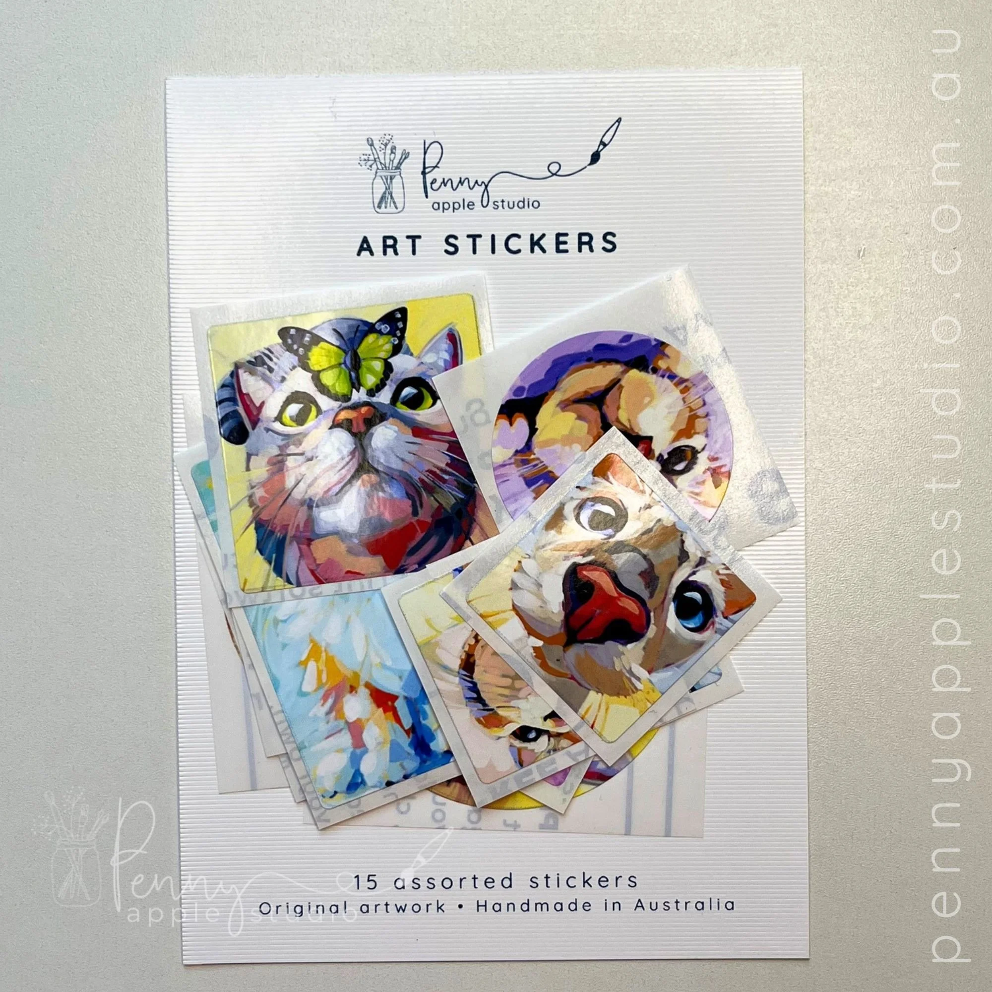 Fancy Felines – Art Sticker Pack (15)