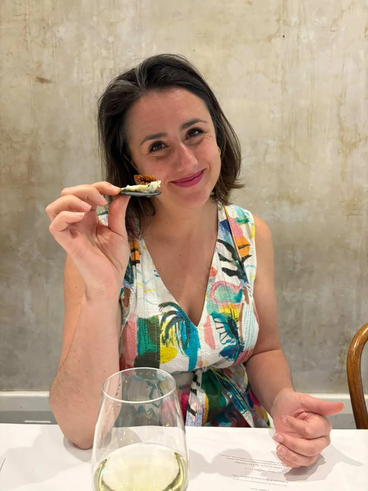 Enjoy this photo of me savouring a little wine and cheese at the end of a very long lunch (and week!)&hellip; absolute bliss.

A huge thank you to the producers who helped make the lunch so special. 🫶🏼

Thank you to:
@gincasperrin
@scionwine
@trape