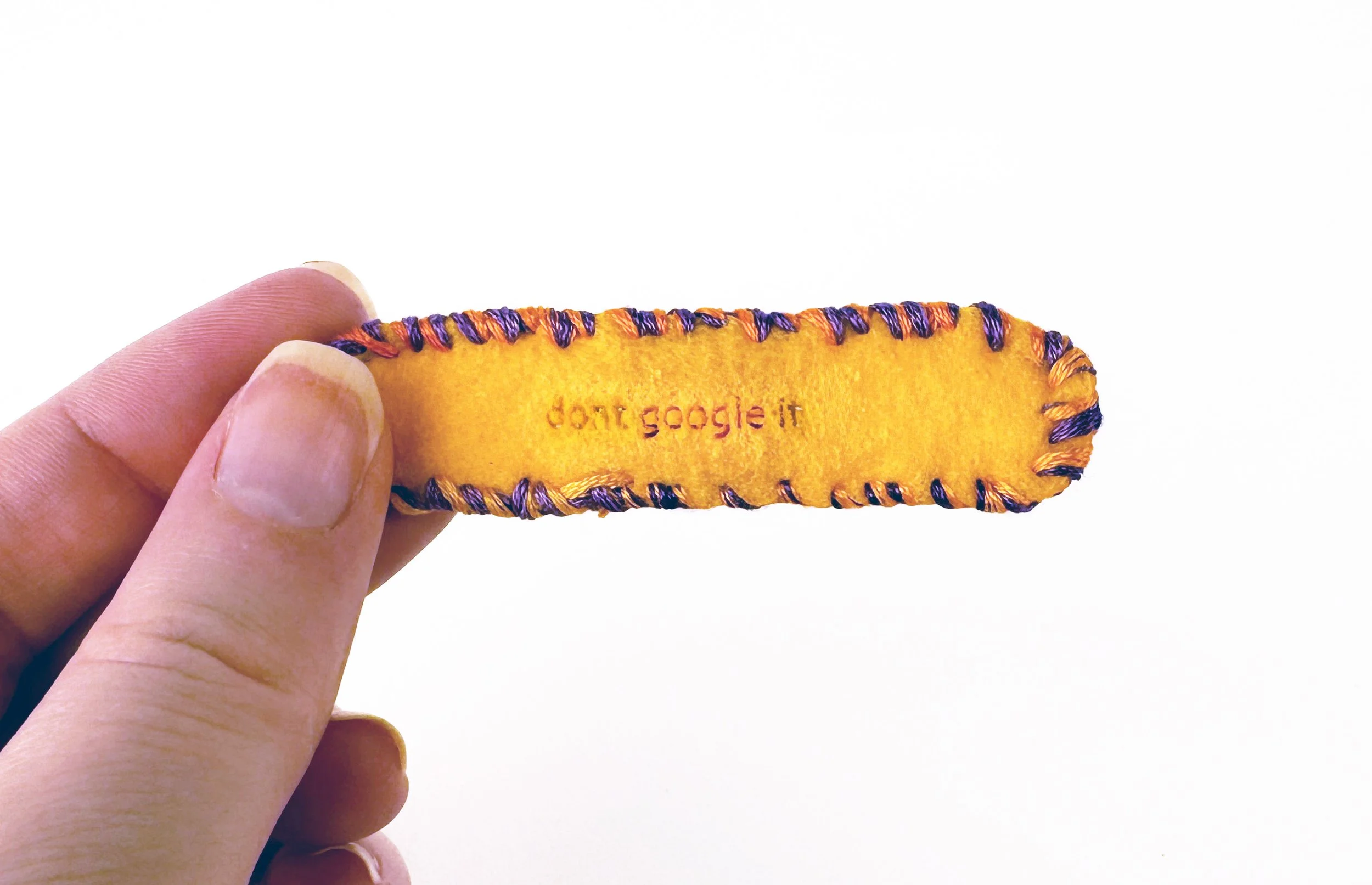 Pinky Promise - Bandaid, Copper mesh, embroidery thread, felt, 2.5” x 0.75”