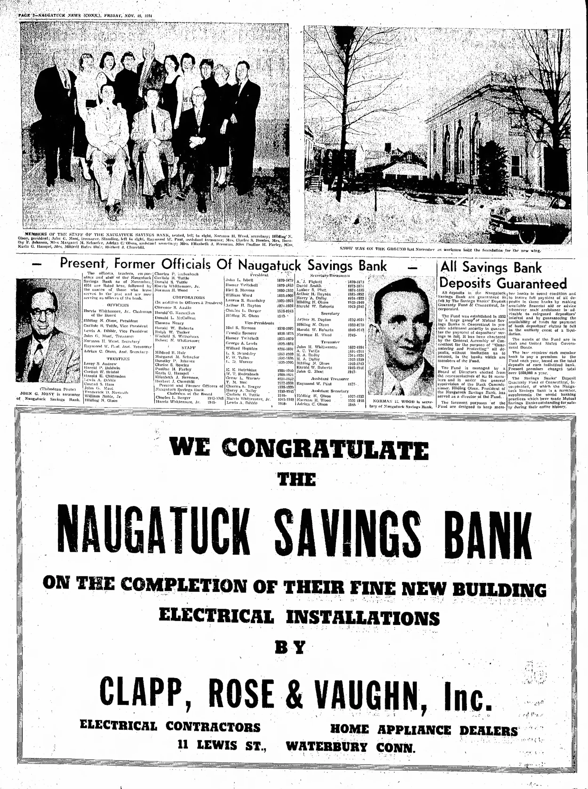 Special Edition: Naugatuck Daily News - Fri, Nov 19, 1954